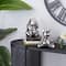 CosmoLiving by Cosmopolitan Set of 2 Silver Ceramic Sculpture 8", 7"